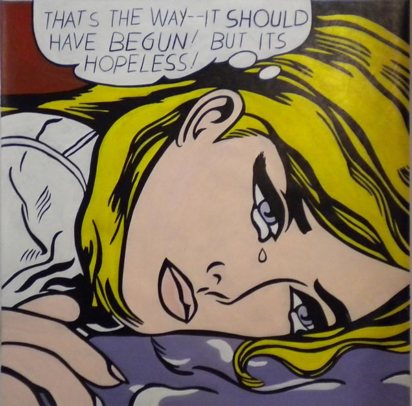 store falso d'autore Hopeless di Roy Lichtenstein